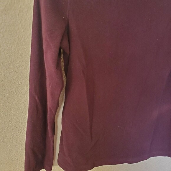 GAP fleece lined Sweater Jacket Purple warm full zip retro Women's Sz Small - Picture 11 of 15